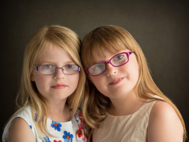 Two young sisters