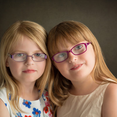 Two young sisters