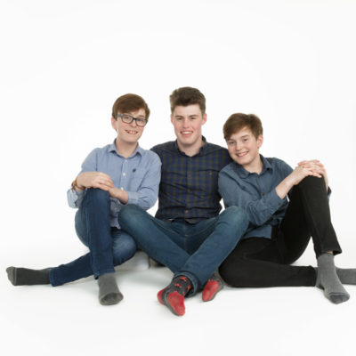 Three male siblings
