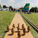 Traditional skittles being played outdoors