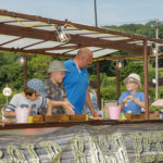 children panning for treasure fun stall